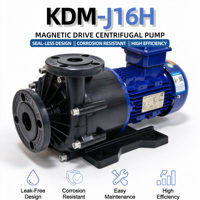 Pompa Sentrifugal Horizontal Magnetic Drive K Dnny 1.5kW KDM-J16H GFRPP/CFR ETFE Plastik 220V/380V Laju Alir 160 L/mnt