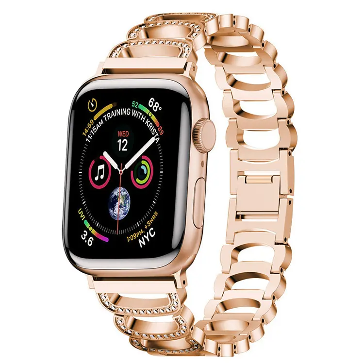 Gelang jam tangan pintar bentuk C, pengganti untuk jam tangan Apple Ultra SE baja perhiasan tali jam tangan aksesoris untuk Iwatch 4 5 6 7 8 9