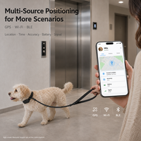 Collier de suivi GPS intelligent pour animaux de compagnie Trevaron, localisation en temps réel, alertes de zone sécurisée, batterie 1200 mAh, autonomie de 30 jours, historique des itinéraires