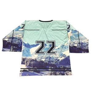 Personaliza tus Propias Camisetas de Hockey sobre Hielo Sublimadas, Transpirables y de Secado Rápido, 100% Poliéster, Unisex, OEM, Ropa Deportiva Personalizada para Equipos de Hockey - Product Image 2