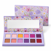 Palette de fards à paupières Lilywild Private Label Luminous Powder 10/12 couleurs, haute pigmentation, waterproof
