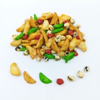 Snacks de Arroz Kakinotane Salados, Horneados y Fritos, con Frijoles Surtidos Recubiertos, para Marca Privada OEM