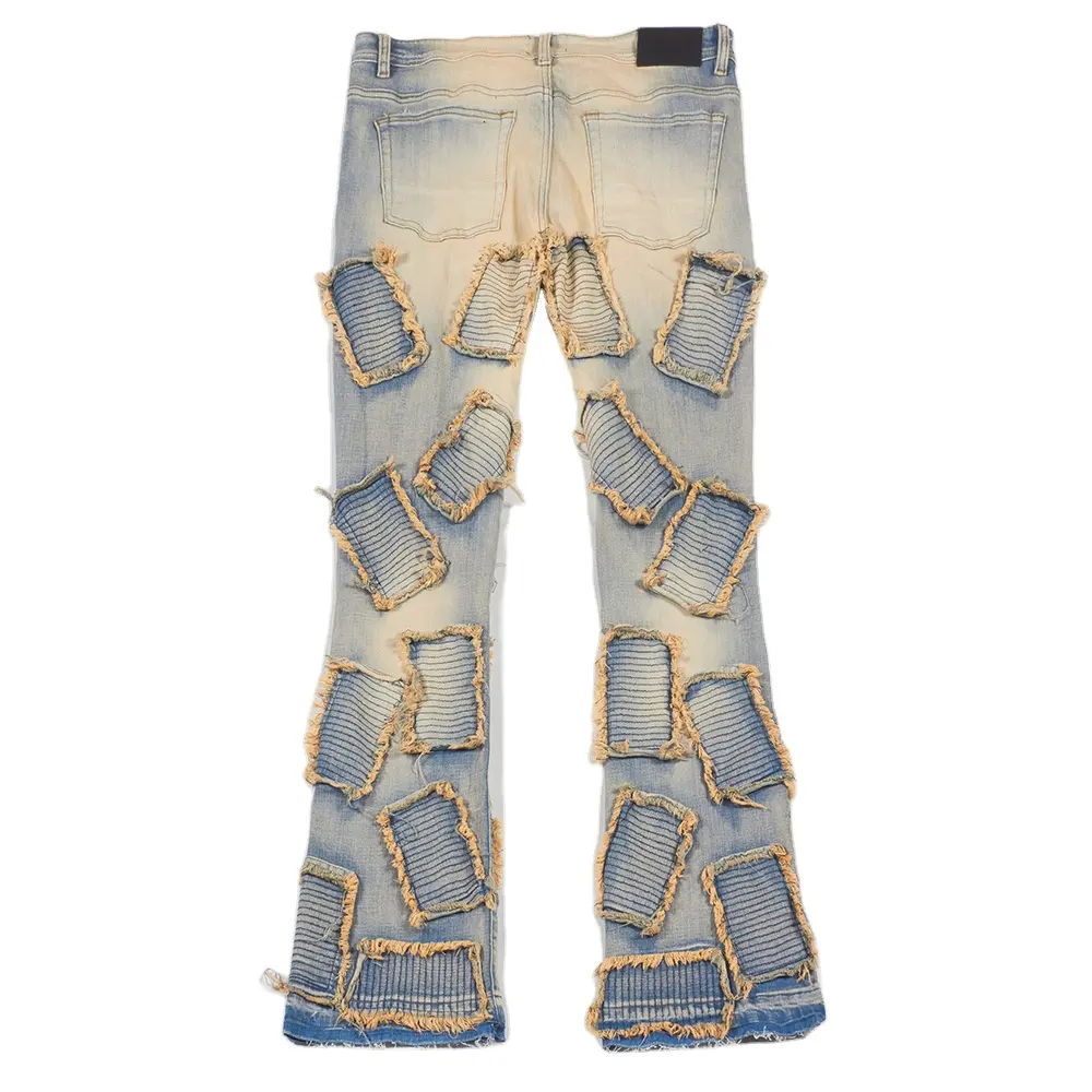 Мужские винтажные джинсы с вышивкой