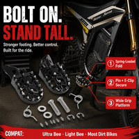 Repose-pieds pour SUR-RON Ultra Bee - Pièces de rechange pour moto électrique tout-terrain en aluminium haute résistance