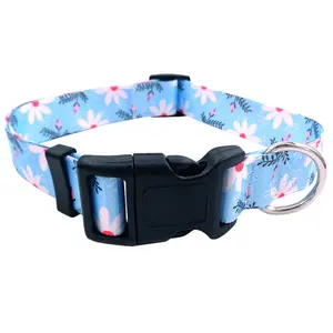 Bohemian Pet Collars Fashion Printed Adjustable Puppy Collar High-Quality National Style Neckband For Medium Large Dog