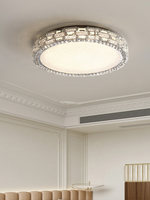 Plafonnier LED en cristal de style italien, montage en surface, acier inoxydable, design moderne, simple, élégant, luxueux, éclairage de salon AC
