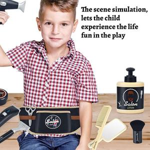 Coiffure Montessori <span class=keywords><strong>jouet</strong></span> mode semblant jouer sèche-cheveux Salon de coiffure <span class=keywords><strong>maison</strong></span> jouer en plastique <span class=keywords><strong>jouet</strong></span> ensemble de barbier - Product Image 2