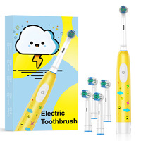 Cepillo de Dientes Eléctrico Infantil de Alta Calidad, Inteligente, Giratorio, Impermeable, con Función de Limpieza, Diseño de Dibujos Animados