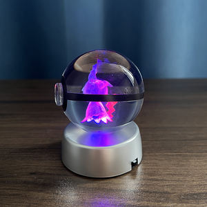 Boule de <span class=keywords><strong>pikachu</strong></span> en cristal avec base à lumière LED multicolore MH-Q0418 - Product Image 4