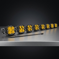 Barre lumineuse LED jaune en aluminium modulaire connectable 8 modules de 51 pouces, 240W 5000LM, faisceau combiné, étanche IP67, 10-30V DC pour SUV, camion, VTT