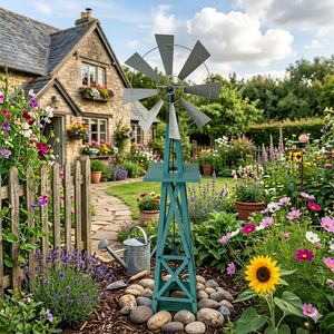 Heavy Duty Metal Wind Mill <strong>Weather</strong> <strong>Vane</strong> for Garden Decoration - Product Image 4