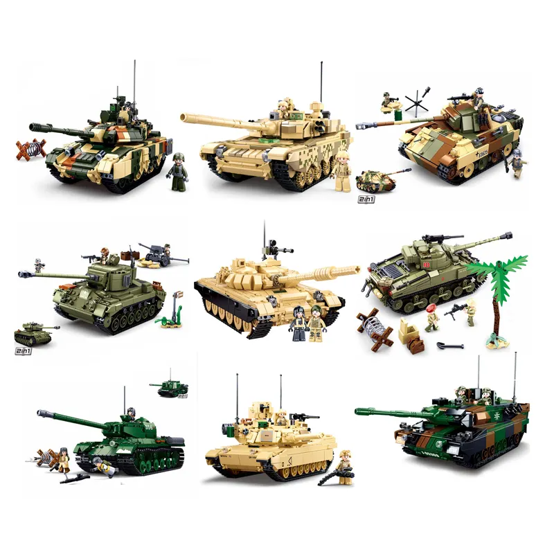 Sluban WW2 Military Historical Collection Modell Panther G mittlerer Panzer Zusammen gebaute Bausteine Kits Educational Bricks Toys