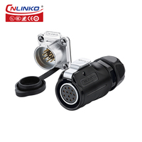 Connecteur étanche CNLINKO M20 IP68 à 12 broches, câble de soudage, connecteur femelle à montage sur panneau 12 volts
