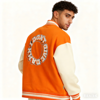 Veste bomber en laine avec broderie en chenille QUICKSHOW Streetwear, veste de baseball d'hiver pour hommes