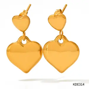 Европейский и американский комплект ювелирных изделий из нержавеющей стали, браслет в форме сердца, серьги, ожерелье
