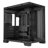 Kamar Kaca Dua Sisi dengan Pemandangan Laut, Lampu Strip RGB Transparan di Seluruh Sisi, Mendukung Desktop Game E-sports Vertikal Berpendingin Air 360 Derajat