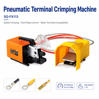 Machine à sertir les bornes pneumatiques portable 1,3T 0,5 à 0,7 MPa avec pédale pour bornes tubulaires isolées et non isolées
