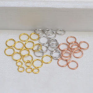 Venta al por Mayor de 10 Piezas de Accesorios de Joyería Semi-Acabados en Plata de Ley S925, Cuentas de Bucle Cerrado de 4mm y 6mm, Espaciadores, 1563 Dijes - Product Image 1