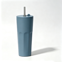 Gobelet isotherme double paroi en acier inoxydable 304 de 20 oz, personnalisable avec couvercle à paille, cadeau esthétique, tasse de voyage réutilisable