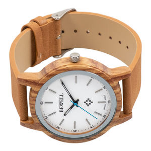 Reloj de Madera Natural Hecho a Mano para Hombre, Reloj de Cuarzo con Correa de Cuero, Relojes Mecánicos de Madera para Hombre - Product Image 5