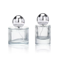 Vente en gros de flacons pompe en verre de 30 ml, 50 ml, 100 ml, distributeur de sérum cosmétique, flacon de parfum Crystal Hill