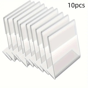 Support <span class=keywords><strong>de</strong></span> prix en acrylique transparent en forme <span class=keywords><strong>de</strong></span> L, porte-étiquettes <span class=keywords><strong>de</strong></span> prix vertical pour <span class=keywords><strong>table</strong></span>, présentoir <span class=keywords><strong>de</strong></span> cartes nominatives - Product Image 6