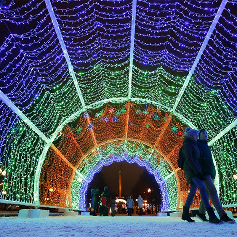 Outdoor Christmas Arch Tunnel Light – 3D Motif Decoration for