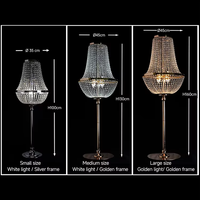 Lustre doré en cristal, centres de table en cristal, perles de cristal diamantées, lumière télécommandée rechargeable sur batterie pour table de mariage