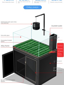 Aquarium de luxe écologique de <span class=keywords><strong>125</strong></span> gallons avec filtre et pompe de fond, verre ultra-clair à faible teneur en fer et support en aluminium - Product Image 5