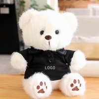 Ours en peluche personnalisé avec logo, empreintes de pattes, tenue polo, cadeau promotionnel pour événements d'entreprise, vente en gros