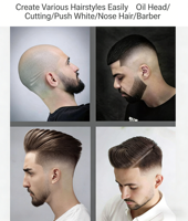 Tondeuse à cheveux électrique à affichage numérique, batterie 1000 mAh, charge en 1 à 3 heures |   Vente en gros transfrontalière pour usage domestique et professionnel en salon