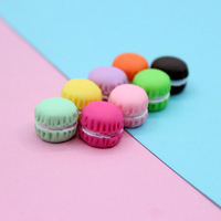 Kawaii coloré givré Macarons gâteau résine Flatback breloques pour la fabrication de bijoux à bricoler soi-même boucle d'oreille pendentif maison de poupée Miniature nourriture