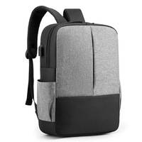 Sac à dos unisexe grande capacité trois pièces avec chargement USB, étanche, en polyester, à motifs, pour ordinateur portable, mode, étudiant, affaires