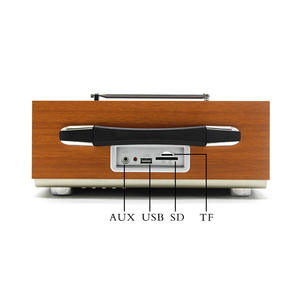 Retro Vintage Wooden Box AM/FM/SW 3-Band Radio BT <b>USB</b> TF Playback Rechargeable Portable Boombox - Product Image 4