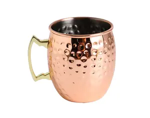 Moscow Mule Copper Mug Sublimation Copper Plated Stainless Steel multi-colored metal hot cold drink beer mug cup