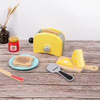 Ensemble de jouets en bois pour le petit-déjeuner : grille-pain, boîte à jouets, assiette à pain, fromage et confiture, planche à découper, couteau à beurre – Jeu d'imitation unisexe