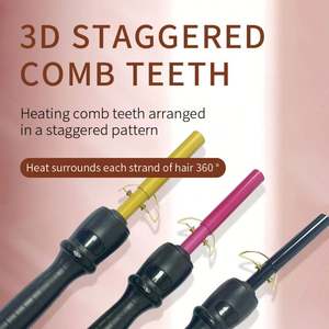 Cepillo Alisador Eléctrico de Cobre con Calor, Cerámica de Turmalina, Enchufe EK para Reino Unido/EE. UU., Alisador de Cabello para Uso en Seco/Húmedo, Modelo con Pantalla LCD - Product Image 4