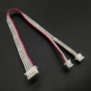 2-poliger schwarzer Sicherungs stecker aus Nylon 66-Material und weißes 2x7-poliges Gehäuse 1007-Kabelbaumkabel - Product Image 4