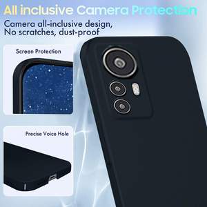 Coque de téléphone pour Xiao mi 12T Pro, étui de protection rigide en PC noir, mince et résistant aux chocs - Product Image 6