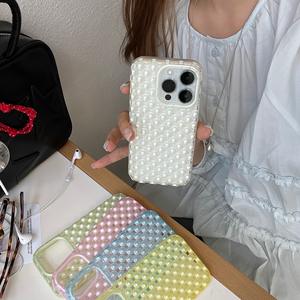 Funda simple de color sólido para Apple 14 Pro Max, funda hueca con perlas para iPhone 13 Pro, funda para teléfono iPhone 16 Pro, adecuada para funda blanda 17 - Product Image 3