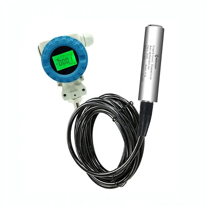 MLT6300:0.2% Kualitas Tinggi IP68 Celup Digital LCD RS485/4-20ma Tingkat Cair Pemancar dengan Sensor Stainless Steel Probe