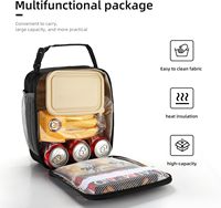 Sac isotherme Eastar en polyester pour homme et femme, léger, avec fermeture à clip, pour le travail, les pique-niques, les voyages (noir)