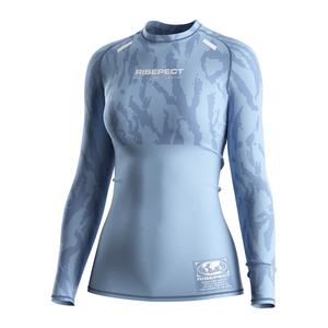 Conjunto Deportivo para Mujer, Camiseta de Compresión Azul y Pantalones Cortos 2 en 1, Transpirable, para Gimnasio, Ejercicio y Entrenamiento - Product Image 2