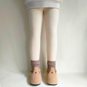 <span class=keywords><strong>Leggings</strong></span> Casual Eleganti per Ragazze Autunno Inverno, Pantaloni Slim-Fit Stile Coreano per Bambine, Pantaloni Caldi Foderati in Pile Lavorato a Maglia - Product Image 2