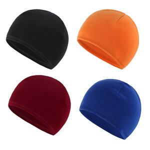 Fleece Warm Cap Thickened Solid Color Breathable Keep Warm Outdoor Riding Motorcycle Helmet Inner Cap Adult Sports <b>Hat</b> - Product Image 2