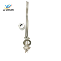 Élément chauffant à immersion en acier inoxydable 220V/380V 2 "tri Clamp 6KW/9KW/12KW Élément chauffant pour l'eau de brassage de bière