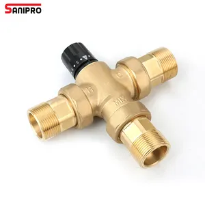 SANIPRO G1.25 Thermostatic Mixing Valves Temperature Water Control Valve with Movable Water Inlet and Outlet Interface