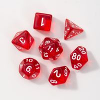 Ensemble de dés en cristal acrylique transparent de 7 pièces, forme polyédrique, équipement essentiel pour le jeu de dragons de donjons en stock