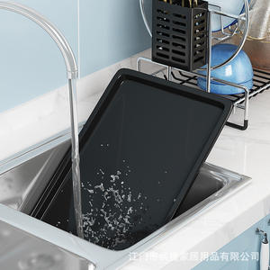 Égouttoir à vaisselle carré Najia avec plateau, pour comptoir, compatible lave-vaisselle, sans installation requise - Product Image 1