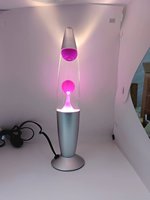 Lámpara de Lava con Cera, Sensorial Visual, LED Mini, ABS Moderno, Cuadrada, con Brillantina, Luz Nocturna Colorida, Funciona con Pilas, para el Hogar y el Dormitorio
